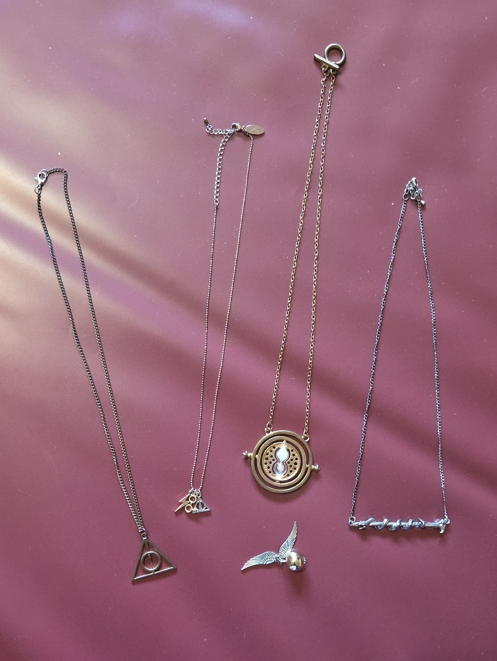 Harry Potter Mixed Metal Necklace Set - Gold & Silver Necklaces